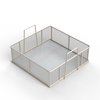 Anysizebasket Rectangular Wire Mesh Basket: 18Lx18Wx6H, 304 SS, 5/16 Rod Frame, Stacking Handles, Mesh: 8 x .047 TMT-180180060-A08S